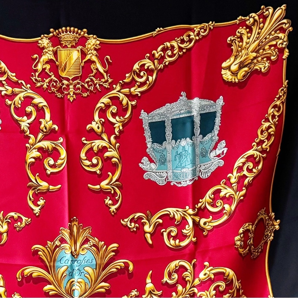 Hermes Carre 90 Carrosses d’Or Silk Scarf by Rybal - Picture 9 of 11